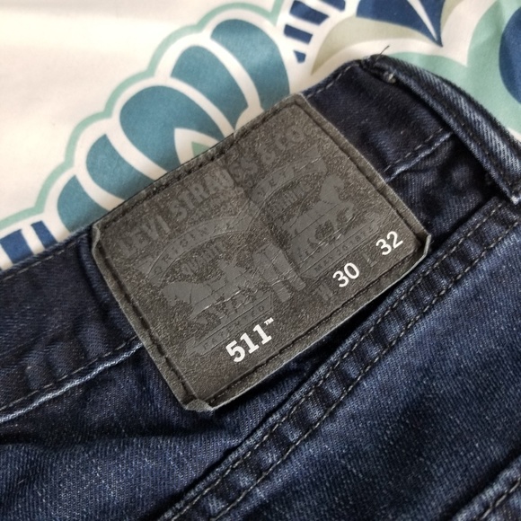 LEVI'S Mens Dark Wash 511 Denim Jeans 30/32 - Picture 4 of 4